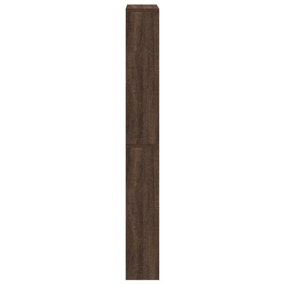 Shoe Cabinet with Mirror 4-Layer Brown Oak 63x17x134 cm