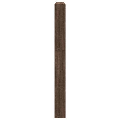 Shoe Cabinet with Mirror 5-Layer Brown Oak 63x17x169.5 cm