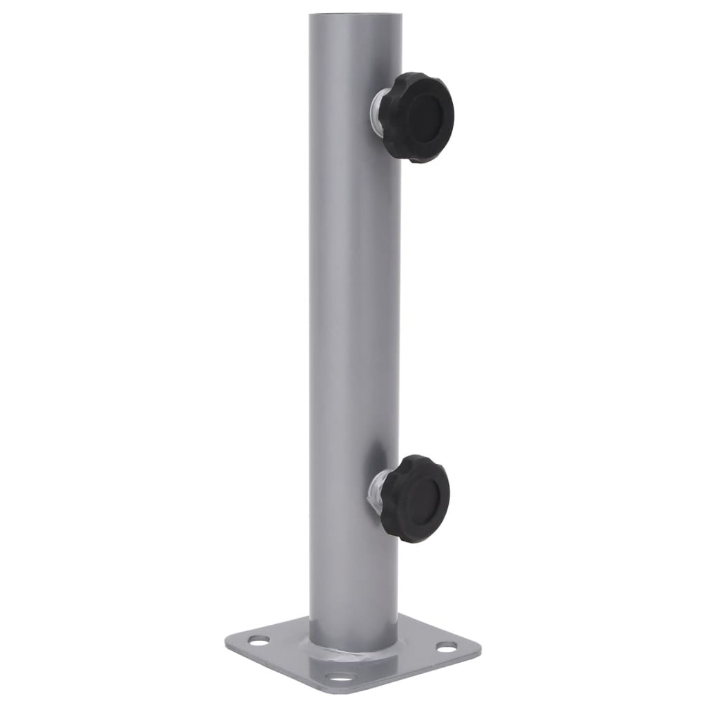 Parasol Base for Ø32/34/38 mm Pole Silver Steel