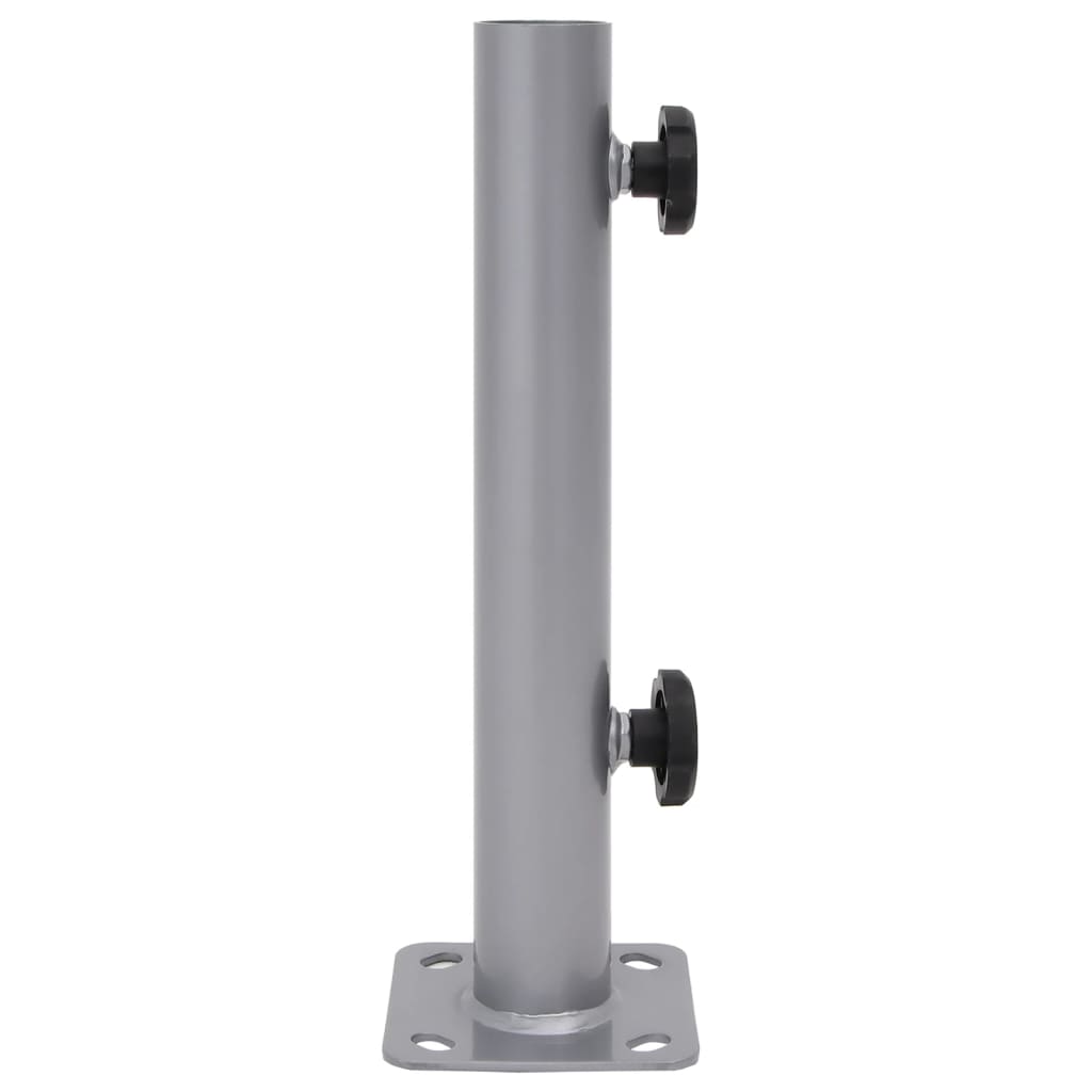 Parasol Base for Ø32/34/38 mm Pole Silver Steel