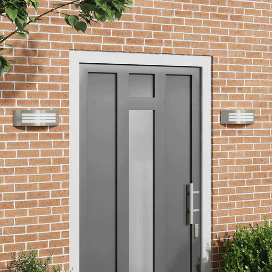 Outdoor Wall Lights 2 pcs Silver 32 x 10 x 10 cm