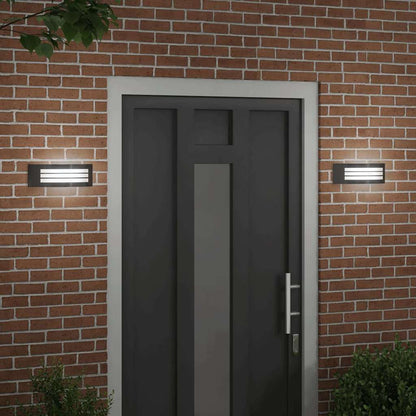 Outdoor Wall Lights 2 pcs Black 32 x 10 x 10 cm Stainless steel