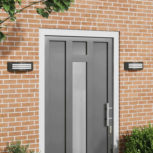 Outdoor Wall Lights 2 pcs Black 32 x 10 x 10 cm Stainless steel
