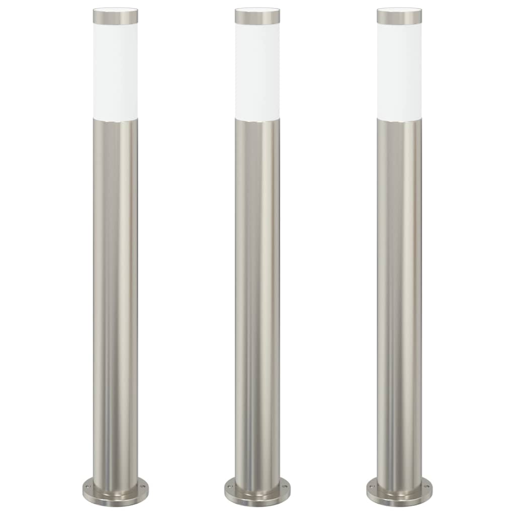Bollard Lights 3pcs 80 cm Stainless Steel IP44