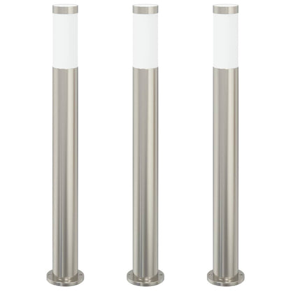 Bollard Lights 3pcs 80 cm Stainless Steel IP44