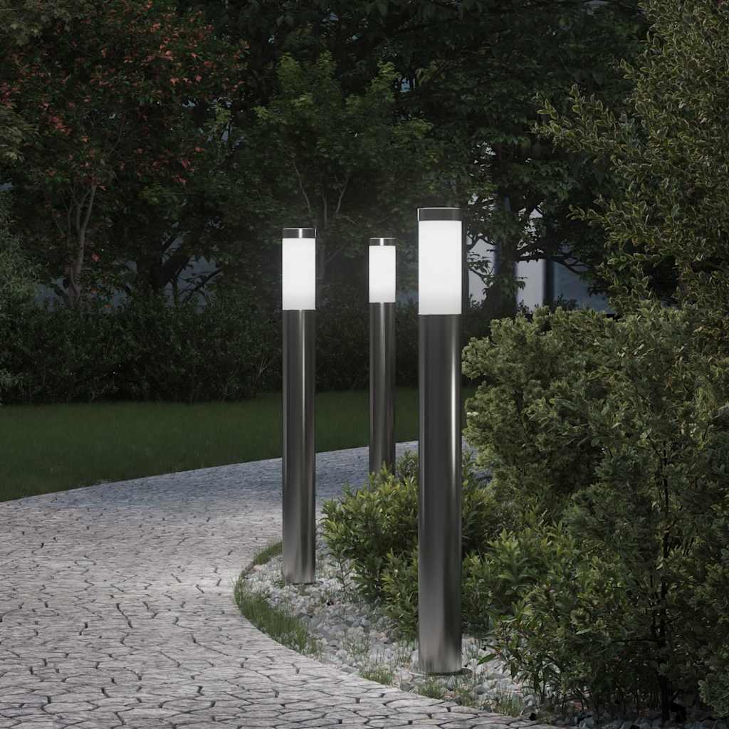 Bollard Lights 3pcs 80 cm Stainless Steel IP44