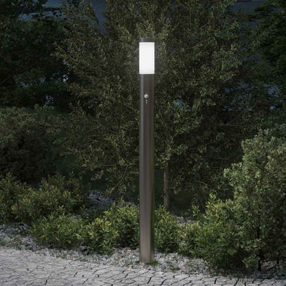 Bollard Light with Sensor 110 cm Stainless Steel IP44