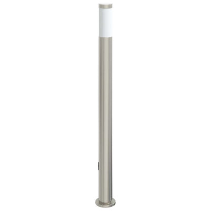 Bollard Light with Outlet 110 cm Stainless Steel IP44