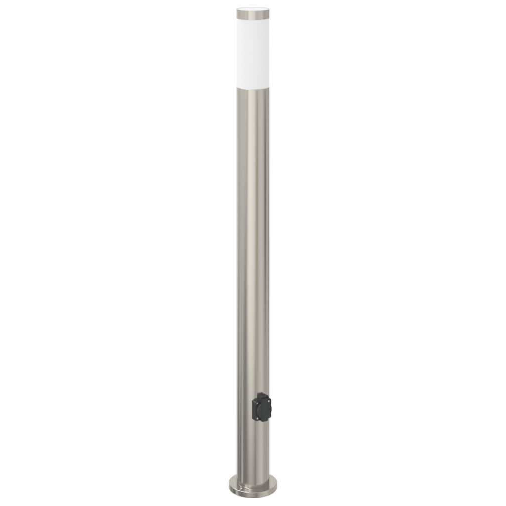 Bollard Lights with Outlet 3pcs 110 cm Stainless Steel IP44