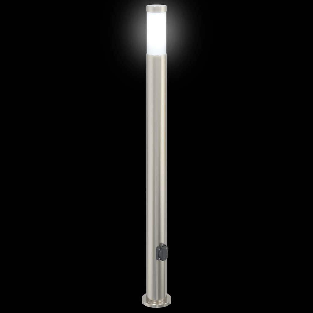 Bollard Lights with Outlet 3pcs 110 cm Stainless Steel IP44