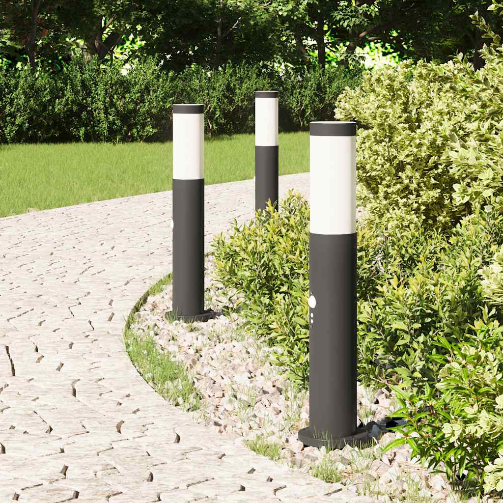 Bollard Lights with Sensor 3pcs 50 cm Stainless Steel IP44