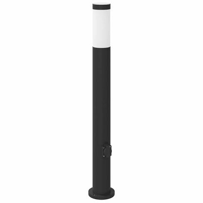 Bollard Light with Outlet 80 cm Stainless Steel IP44