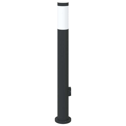 Bollard Light with Outlet 80 cm Stainless Steel IP44
