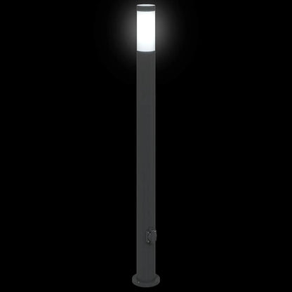 Bollard Lights with Outlet 3pcs 110 cm Stainless Steel IP44