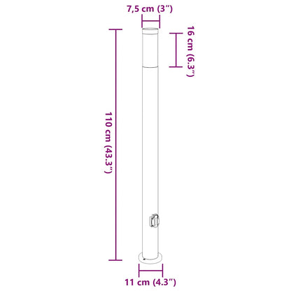 Bollard Lights with Outlet 3pcs 110 cm Stainless Steel IP44