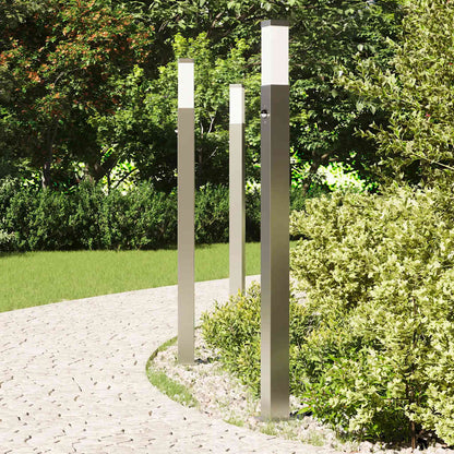 Bollard Lights with Sensor 3 pcs 110 cm Stainless Steel IP44