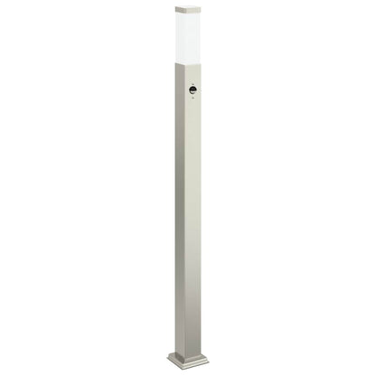 Bollard Lights with Sensor 3 pcs 110 cm Stainless Steel IP44