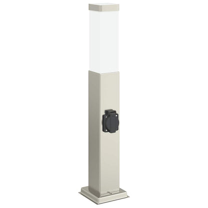 Bollard Lights with Outlet 3 pcs 50 cm Stainless Steel IP44