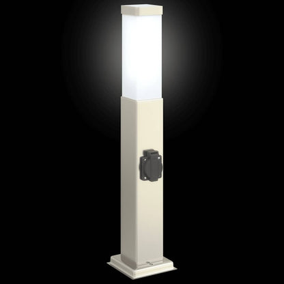 Bollard Lights with Outlet 3 pcs 50 cm Stainless Steel IP44