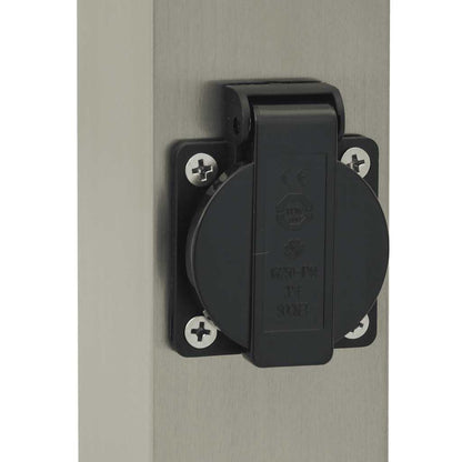 Bollard Lights with Outlet 3 pcs 110 cm Stainless Steel IP44