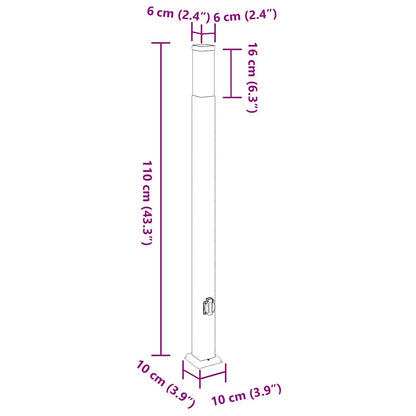 Bollard Lights with Outlet 3 pcs 110 cm Stainless Steel IP44