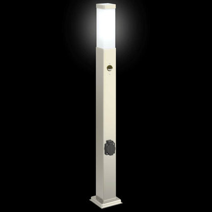 Bollard Light with Sensor&Outlet 80 cm Stainless Steel IP44