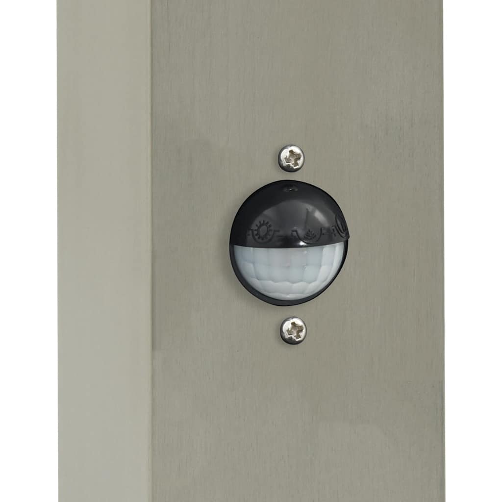 Bollard Lights with Sensor&Outlet 3 pcs 110 cm Stainless Steel IP44