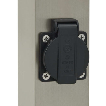 Bollard Lights with Sensor&Outlet 3 pcs 110 cm Stainless Steel IP44