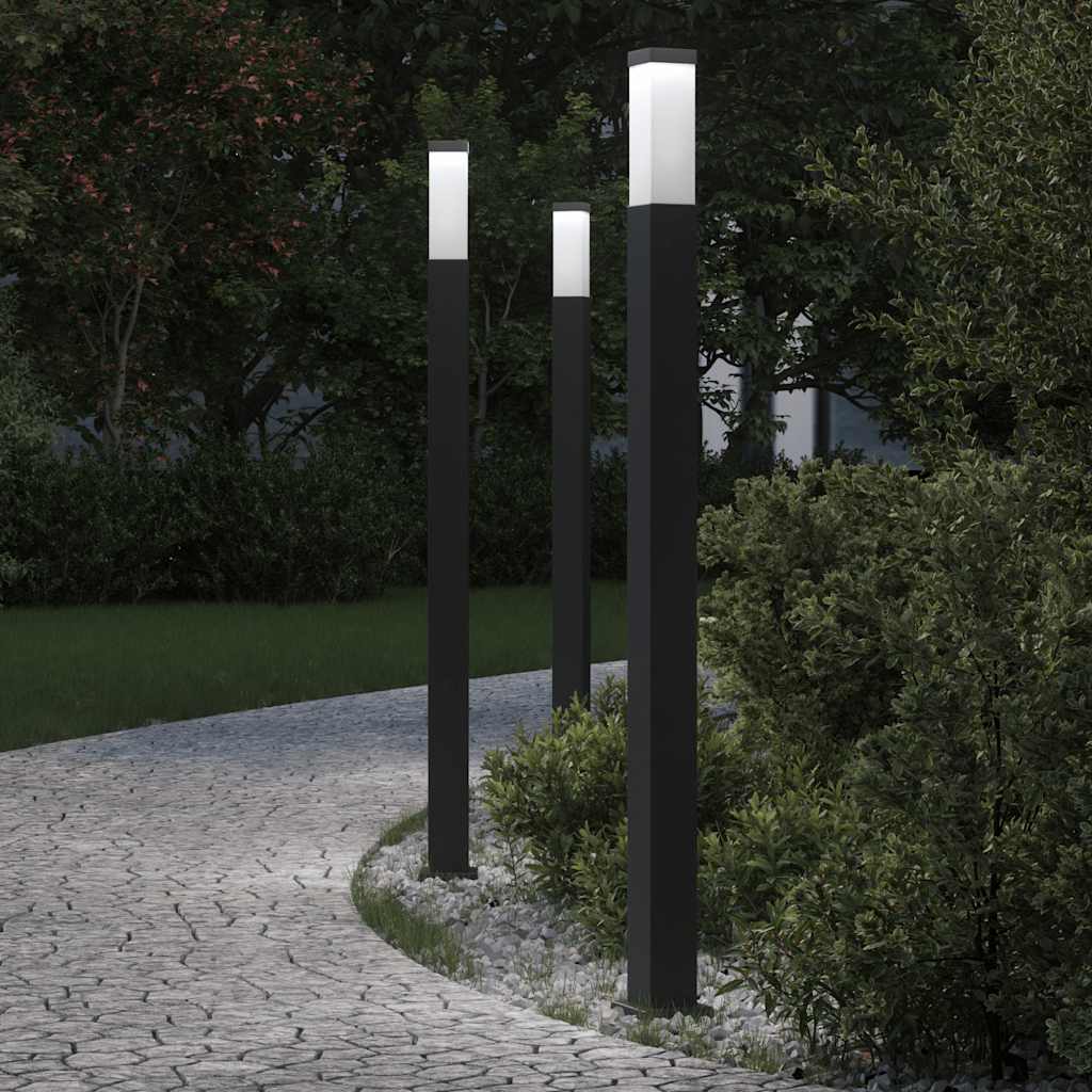 Bollard Lights 3 pcs 110 cm Black IP44