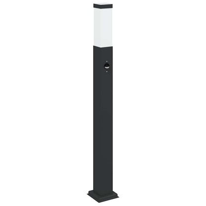 Bollard Lights with Sensor 3 pcs 80 cm Black IP44