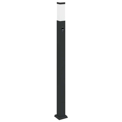 Bollard Lights with Sensor 3 pcs 110 cm Black IP44