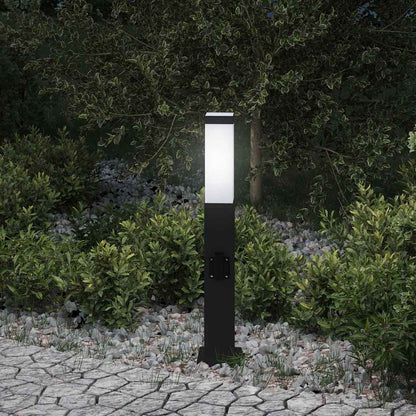 Bollard Light with Outlet 50 cm Black IP44