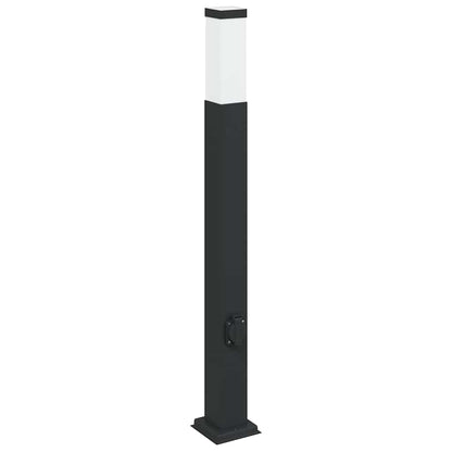 Bollard Light with Outlet 80 cm Black IP44