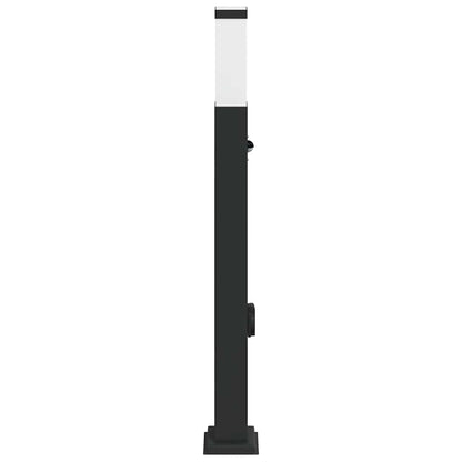 Bollard Light with Sensor&Outlet 80 cm Black IP44
