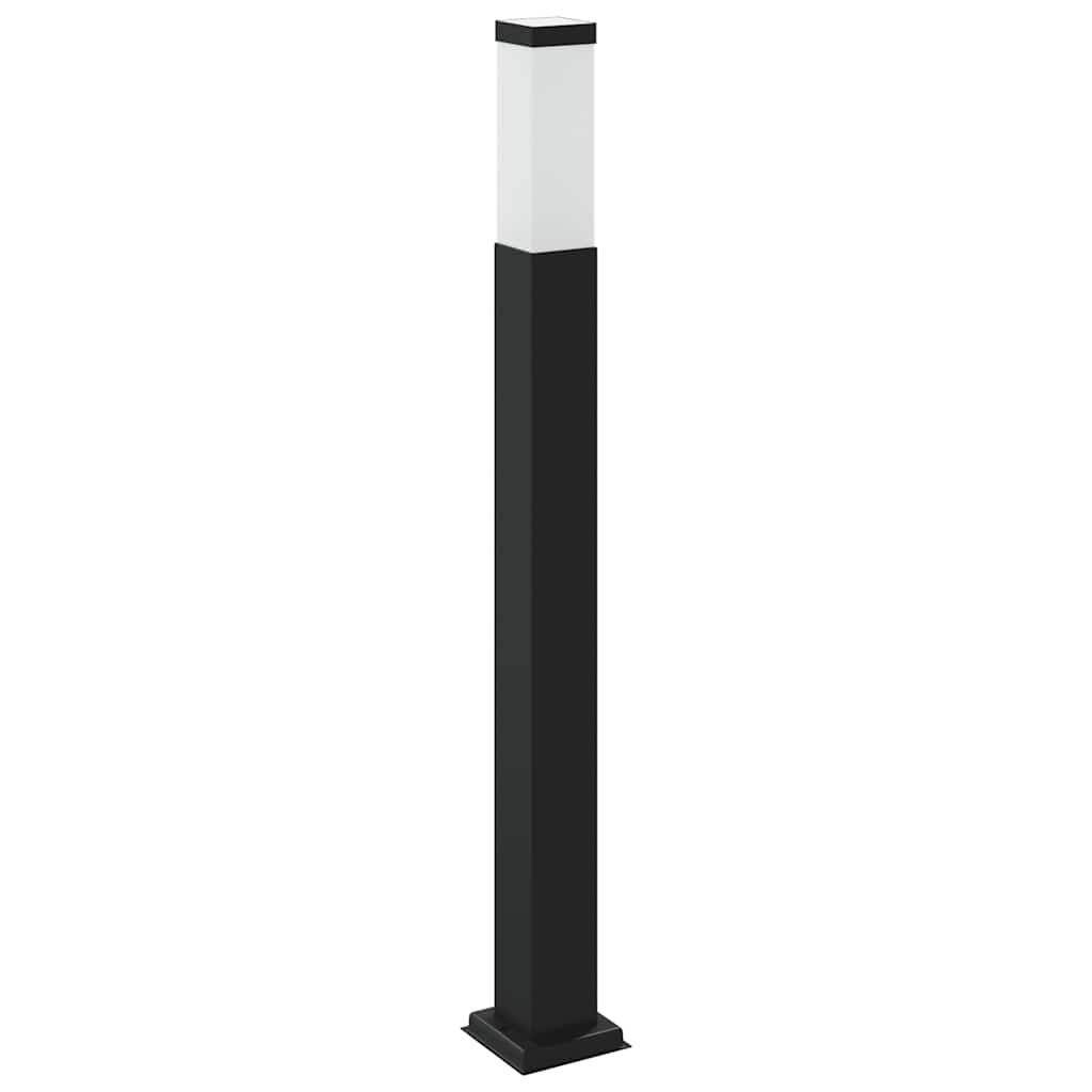 Bollard Light with Sensor&Outlet 80 cm Black IP44