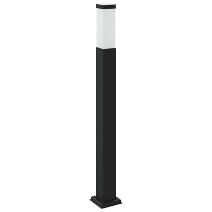 Bollard Light with Sensor&Outlet 80 cm Black IP44