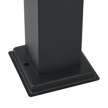 Bollard Lights with Sensor&Outlet 3 pcs 80 cm Black IP44