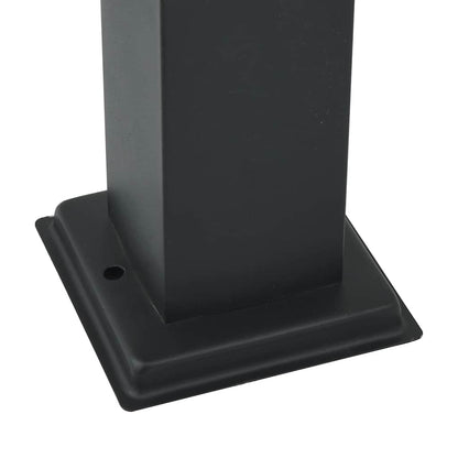 Bollard Lights with Sensor&Outlet 3 pcs 110 cm Black IP44