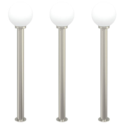 Bollard Lights 3 pcs 120 cm Stainless Steel IP44