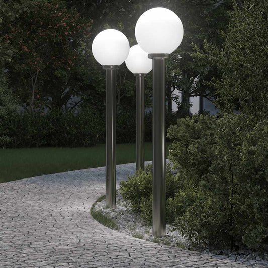 Bollard Lights 3 pcs 120 cm Stainless Steel IP44