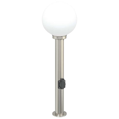 Bollard Lights with Outlet 3 pcs 80 cm Stainless Steel IP44