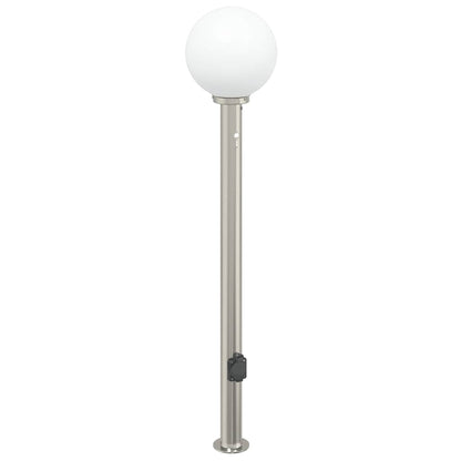 Bollard Light with Sensor&Outlet 120 cm Stainless Steel IP44