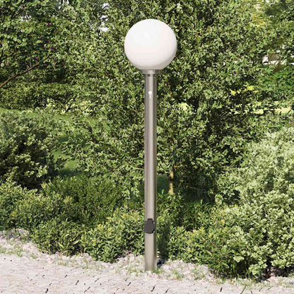 Bollard Light with Sensor&Outlet 120 cm Stainless Steel IP44