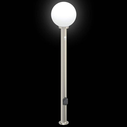 Bollard Light with Sensor&Outlet 120 cm Stainless Steel IP44
