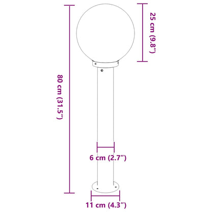 Bollard Light 80 cm Black IP44