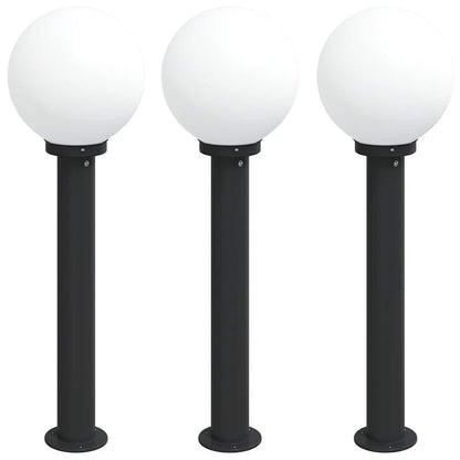 Bollard Lights 3 pcs 80 cm Black IP44