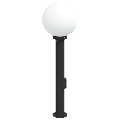 Bollard Light with Outlet 80 cm Black IP44