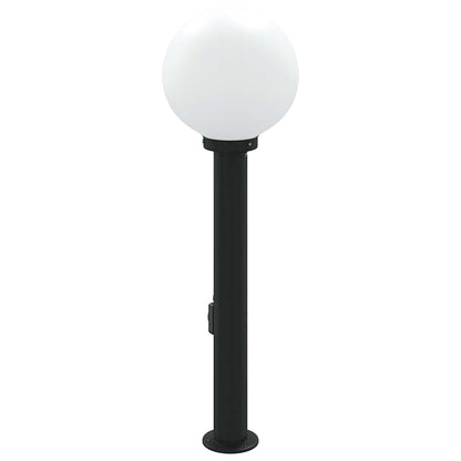 Bollard Light with Outlet 80 cm Black IP44