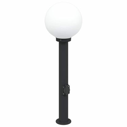 Bollard Lights with Outlet 3 pcs 80 cm Black IP44
