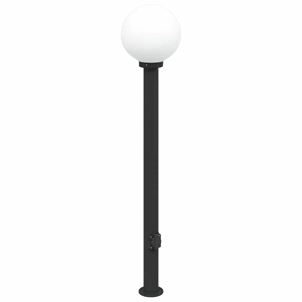 Bollard Light with Outlet 120 cm Black IP44
